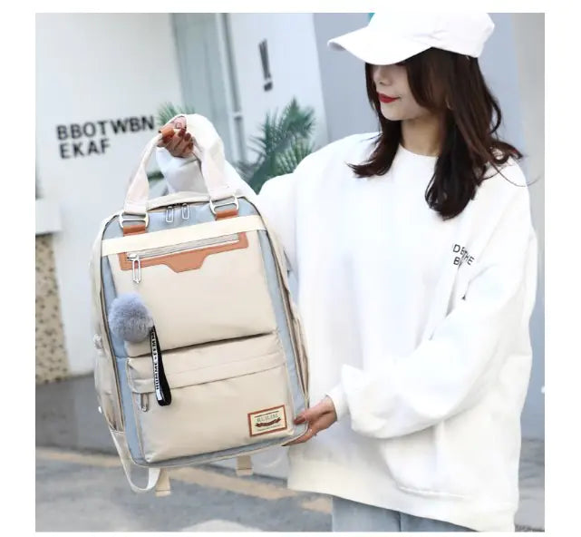 Waterproof Oxford Cloth Backpack for Students (14-inch)